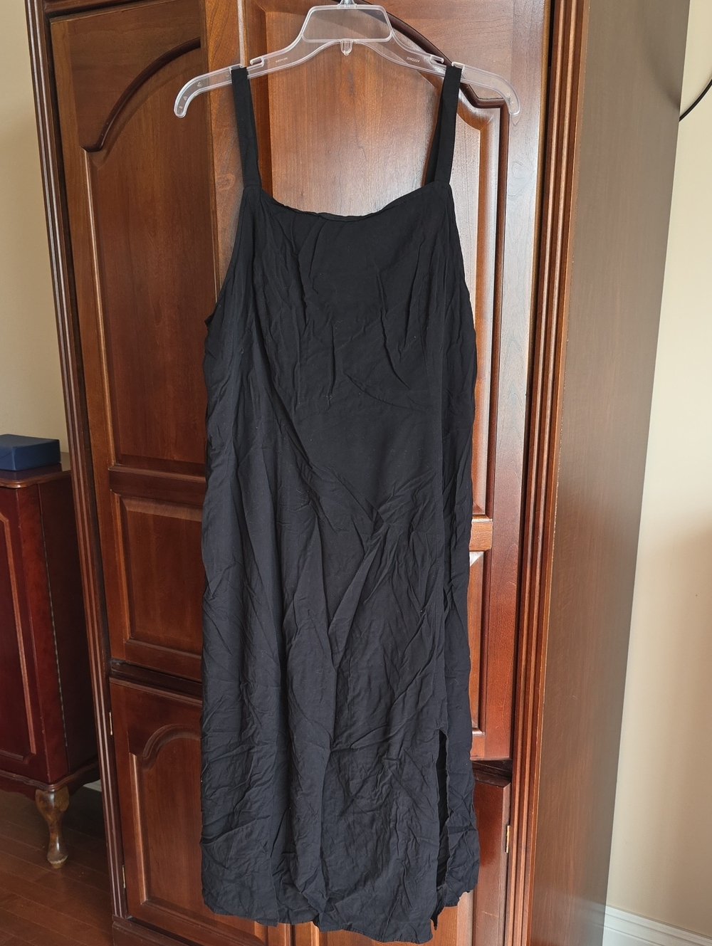 Old Navy Black Midi Slip Dress XL